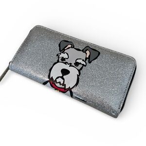 Marc Tetro Schnauzer Silver Glitter Wallet